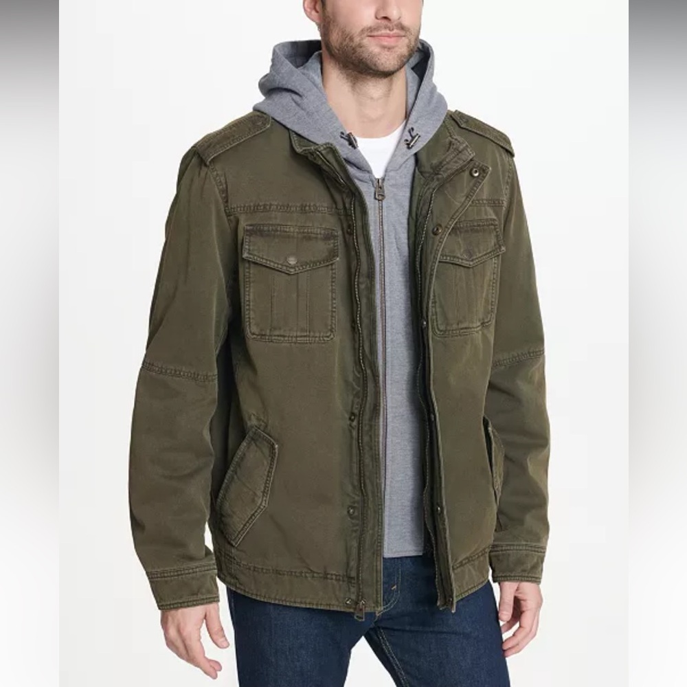 Levi’s Sherpa Lined Two Pocket Hooded Trucker Jacket